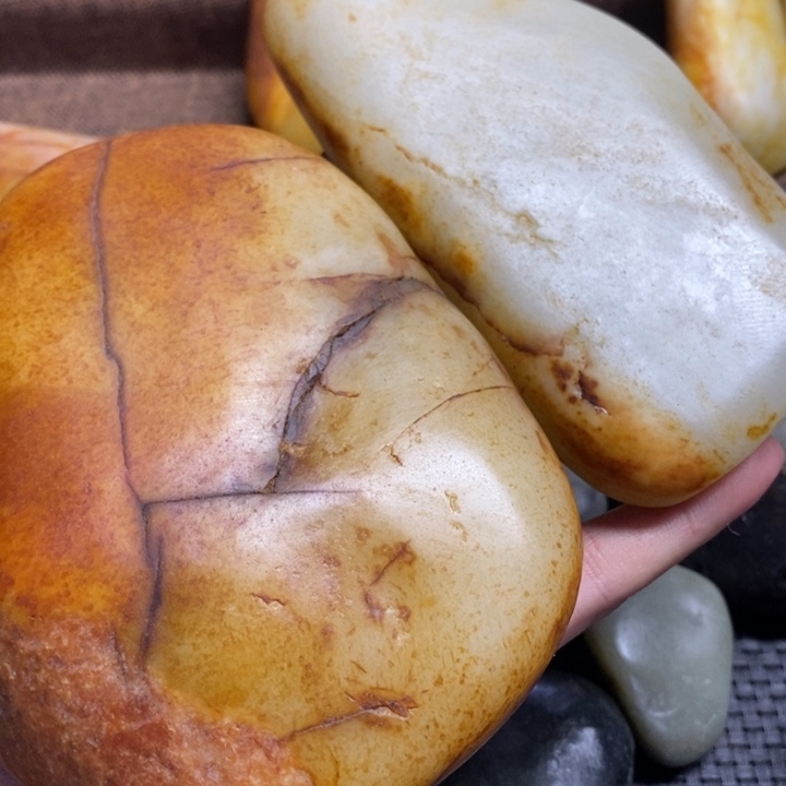 和田玉未镶嵌挂件墨*