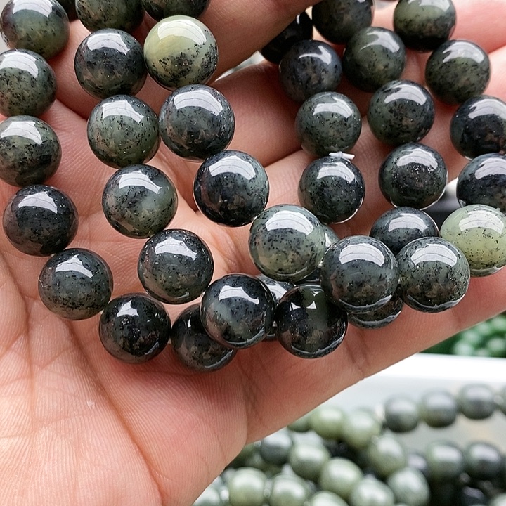 【闪购商品】手链未镶嵌和田玉12青花拍一发一圆