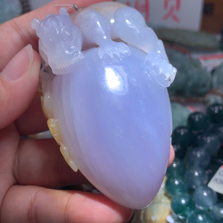 翡翠颈饰未镶嵌保真天然A货翡翠