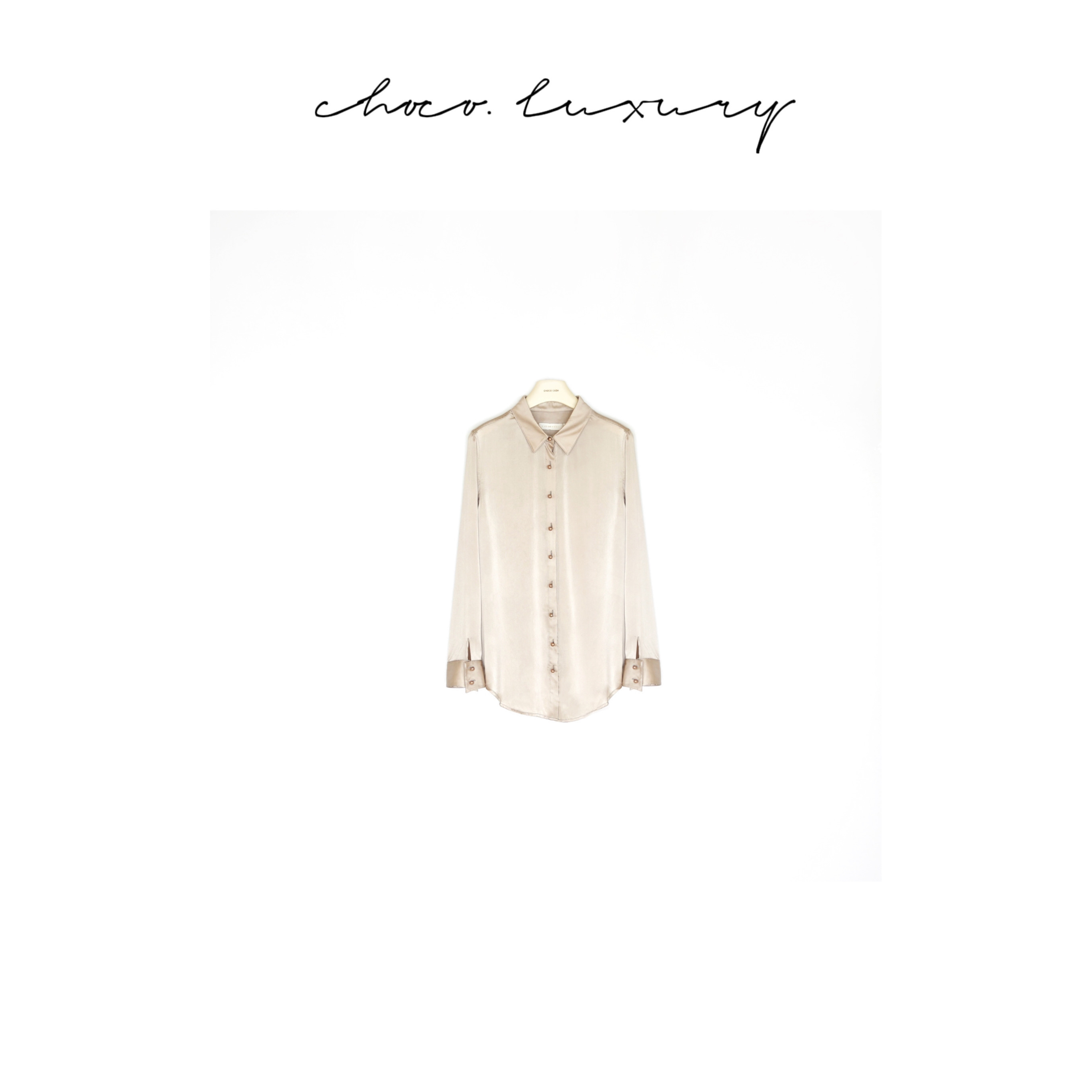 CHOCO【海伦娜之春】24春季重磅6A级100桑蚕丝真丝长袖衬衫D1828