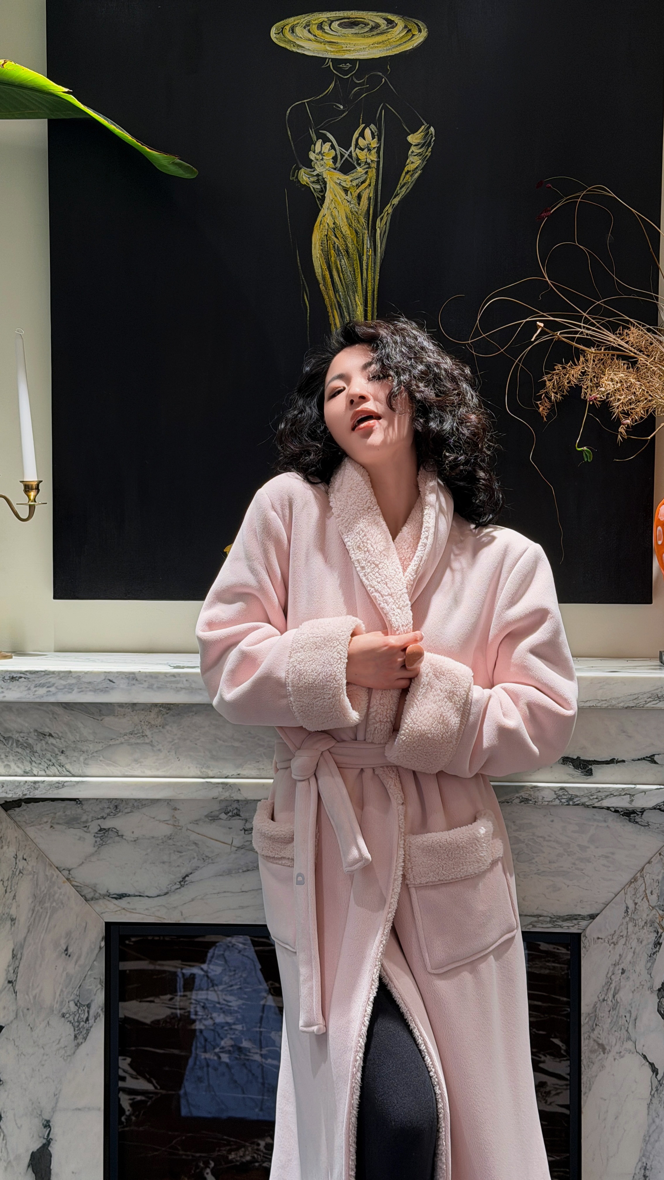 MIRROR 【涛姐精选】 贵妇家居泰迪绒长款睡袍