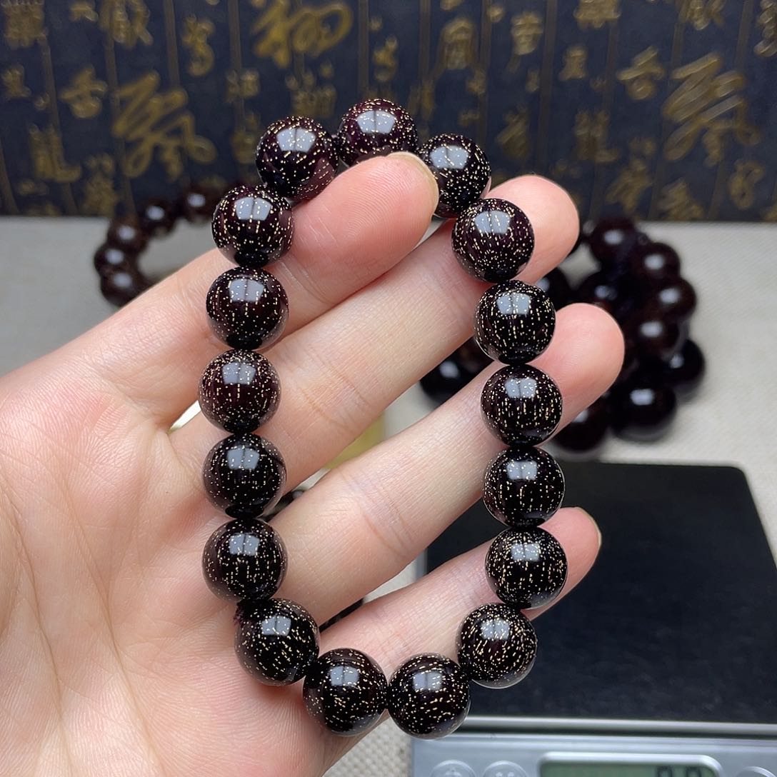 檀香紫檀（小叶紫檀）1.2 17颗 高油密 爆满金星