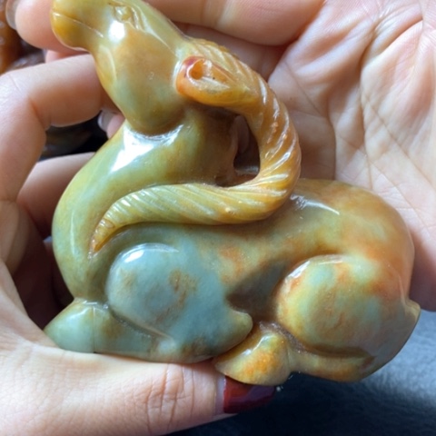 白玉菩提吊坠摆件