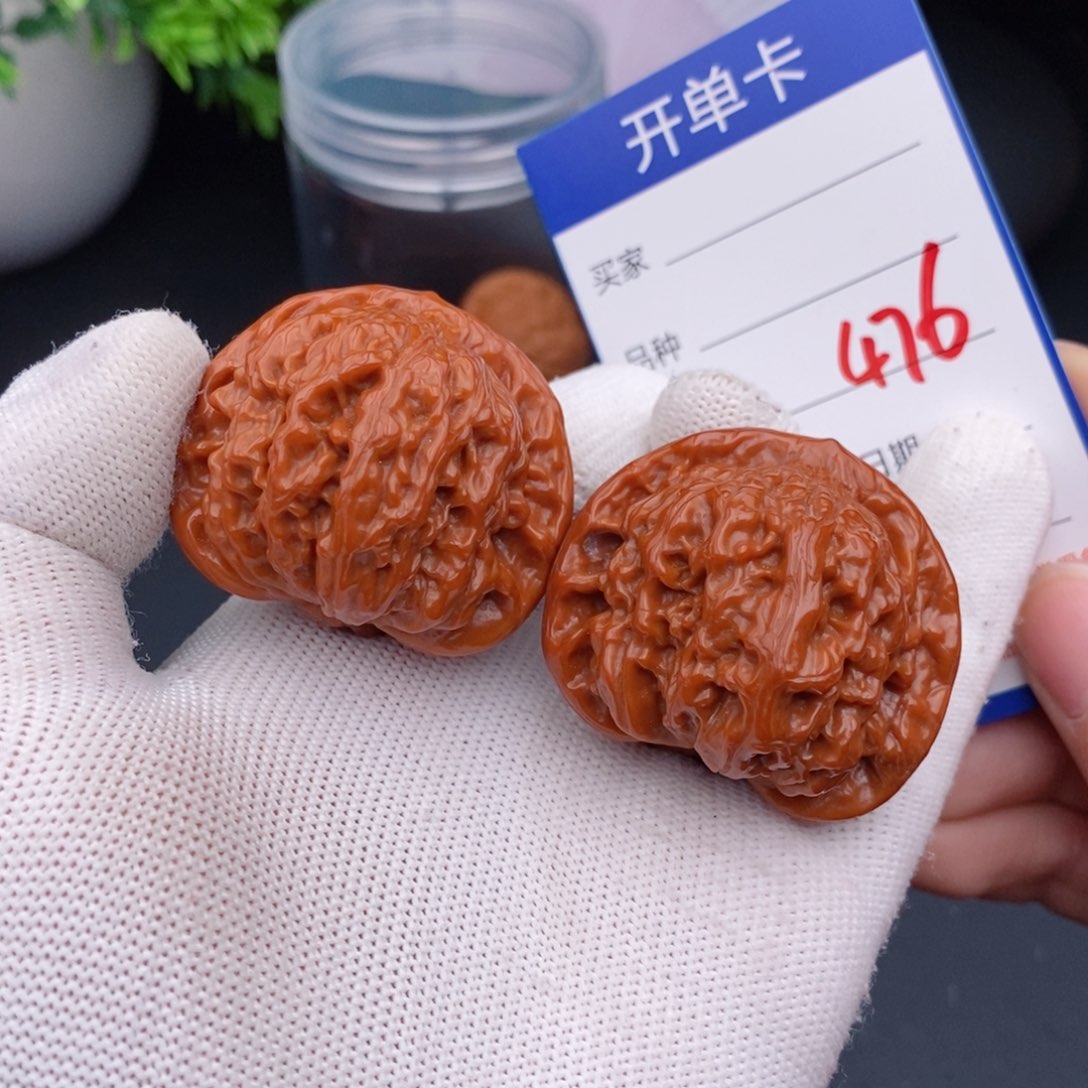 文玩核桃把件41红狮子476