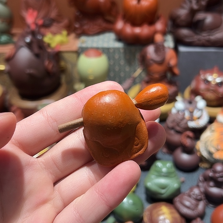 北****茶宠紫砂紫砂茶宠降坡泥木鱼