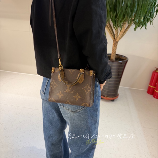 95新 LouisVuitton/路易威登 尚品一阁/Onthegobb双面老花斜挎包