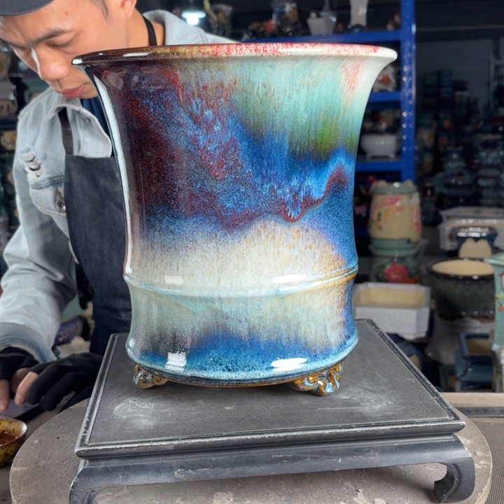 一风堂石湾花盆 内23*25