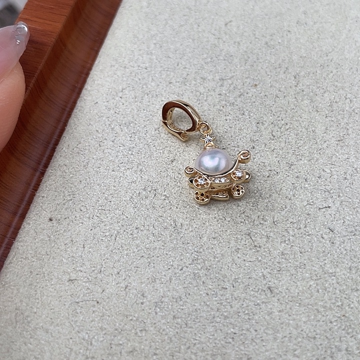 海水珍珠吊坠(不含链)银S925镶嵌