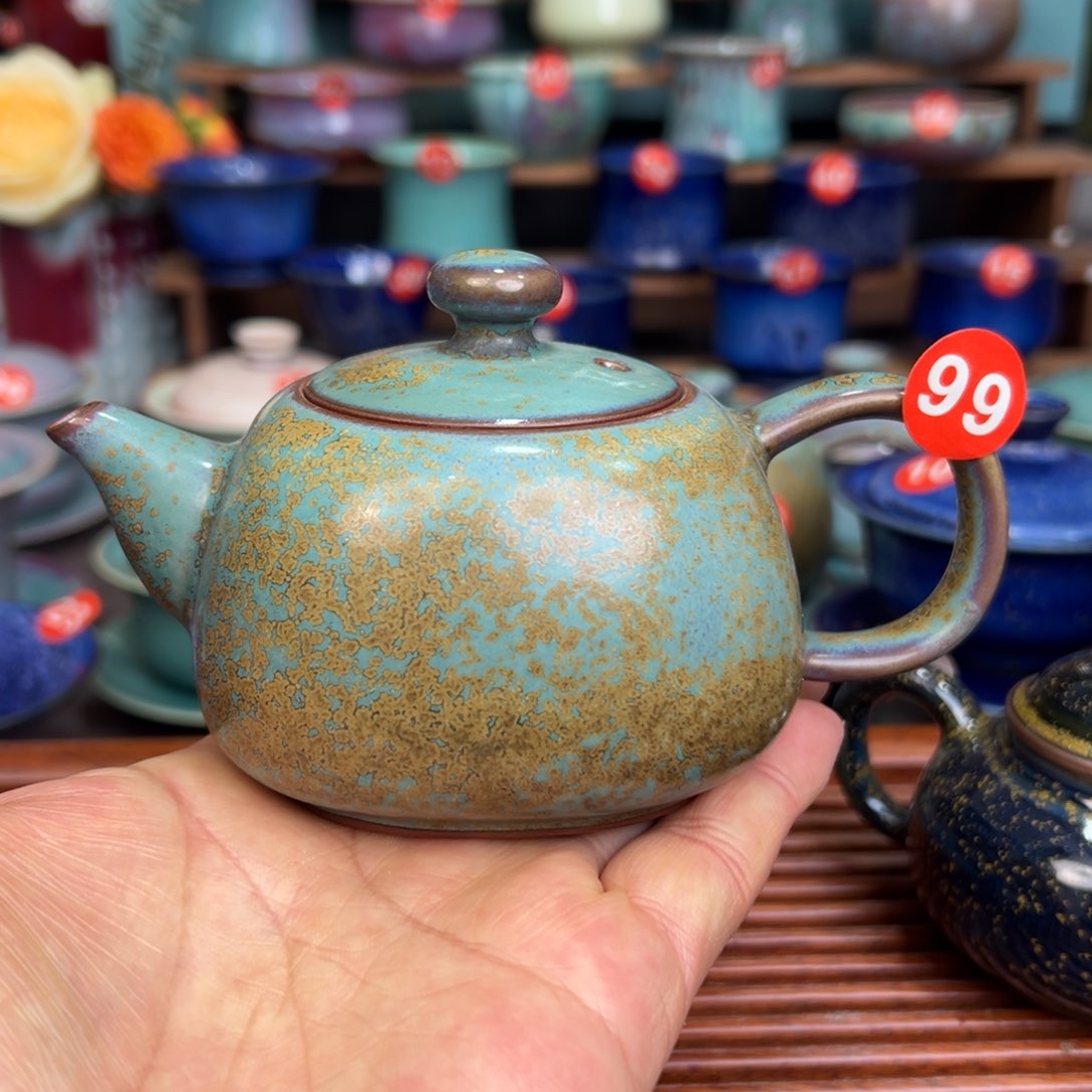 手工制作钧窑茶器