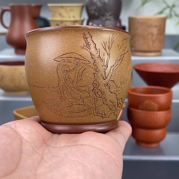 紫砂茶杯宜兴主人杯