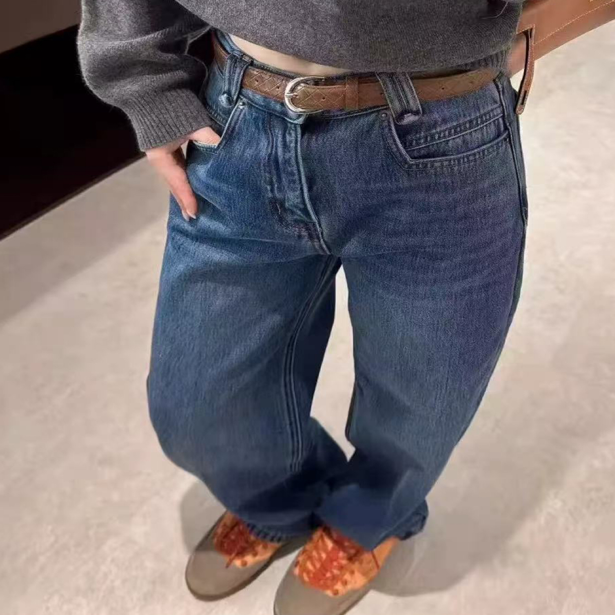 恩熙·韩版新款加厚牛仔裤7070