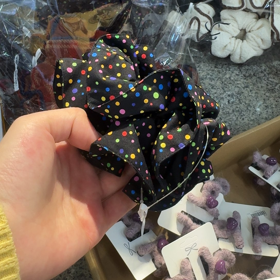 非金属白色波点发圈