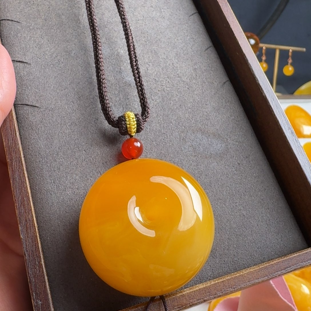 蜜蜡毛衣链未镶嵌