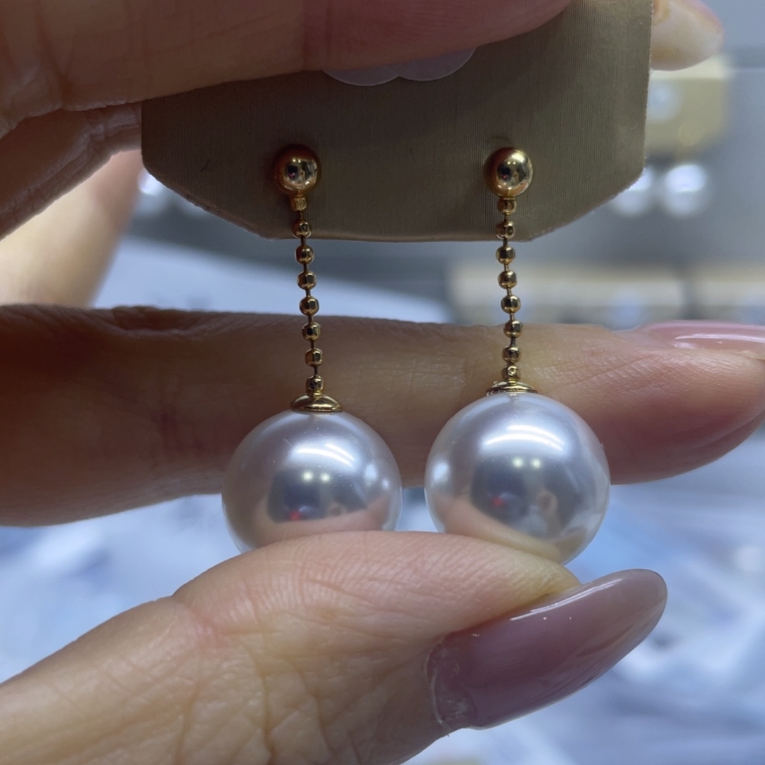 耳饰淡水珍珠银S925镶嵌