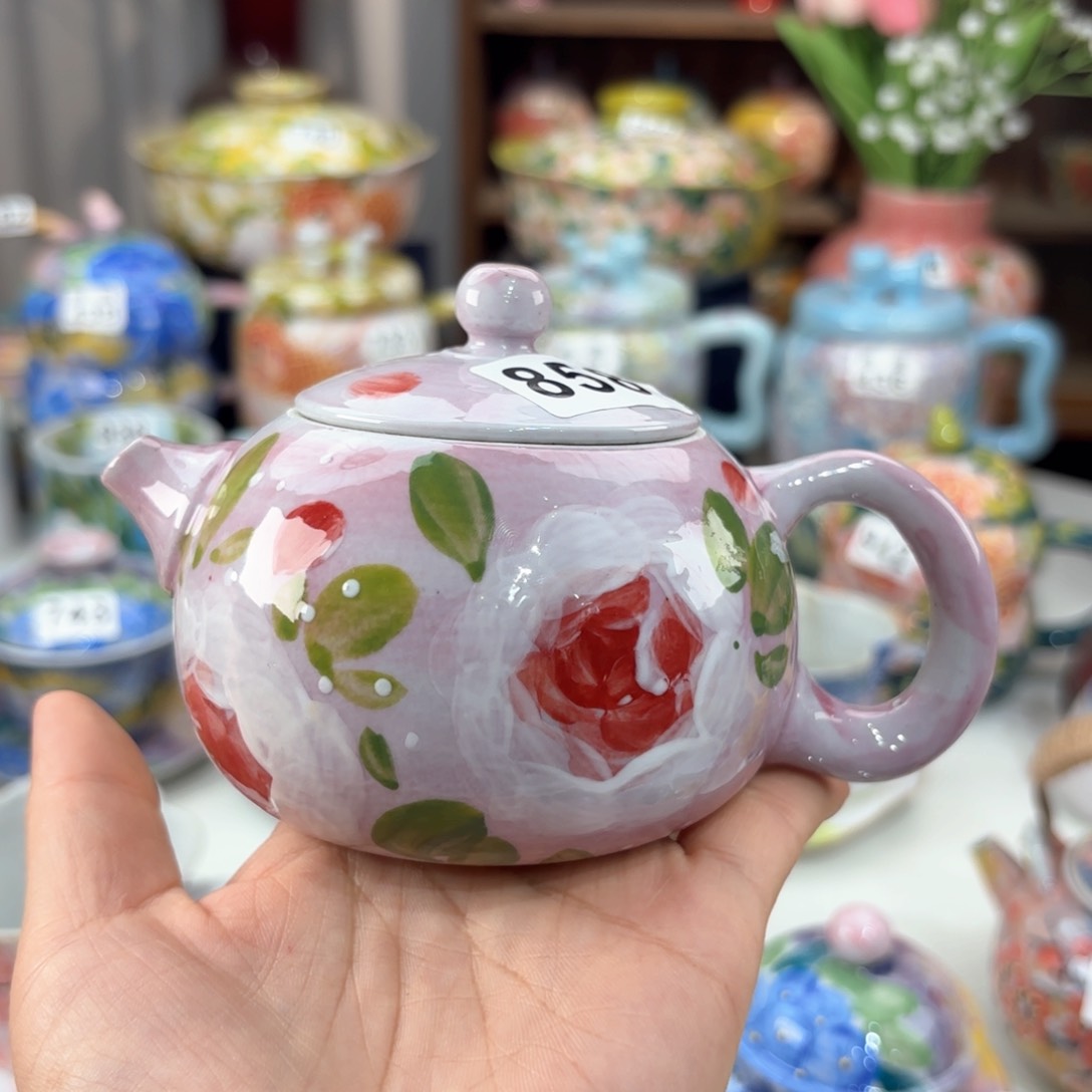 景德镇手绘高温釉下彩陶瓷茶具