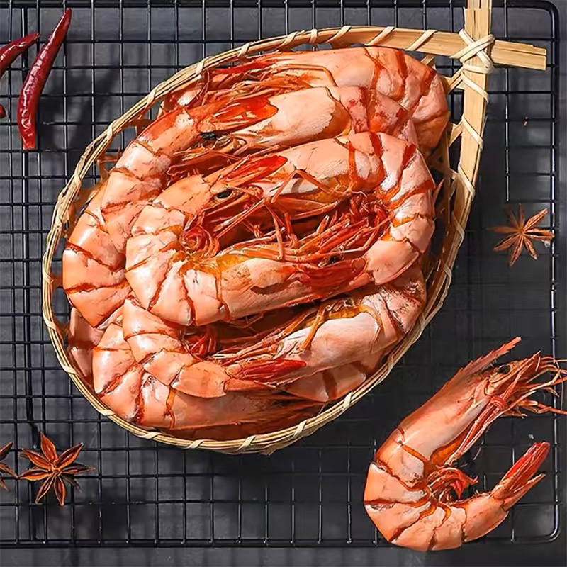 【新店福利】中大虾烤虾60克一包九节虾干斑节虾干开袋即食海鲜零食