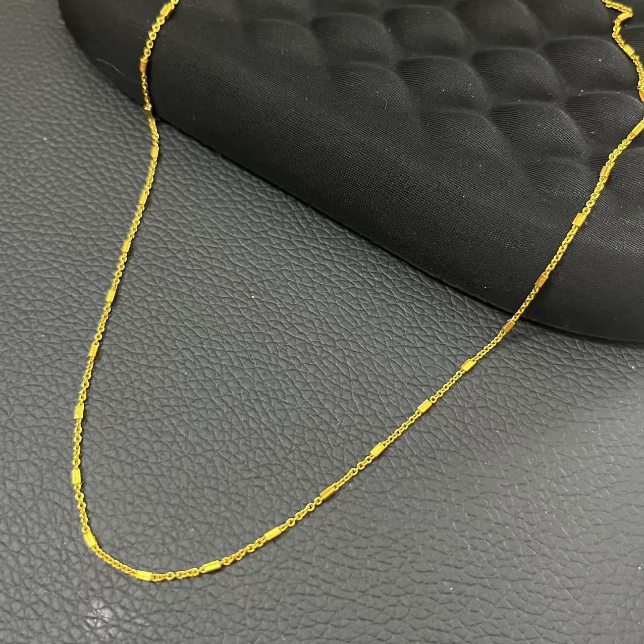 铜合金项链 精工方糖项链 时尚