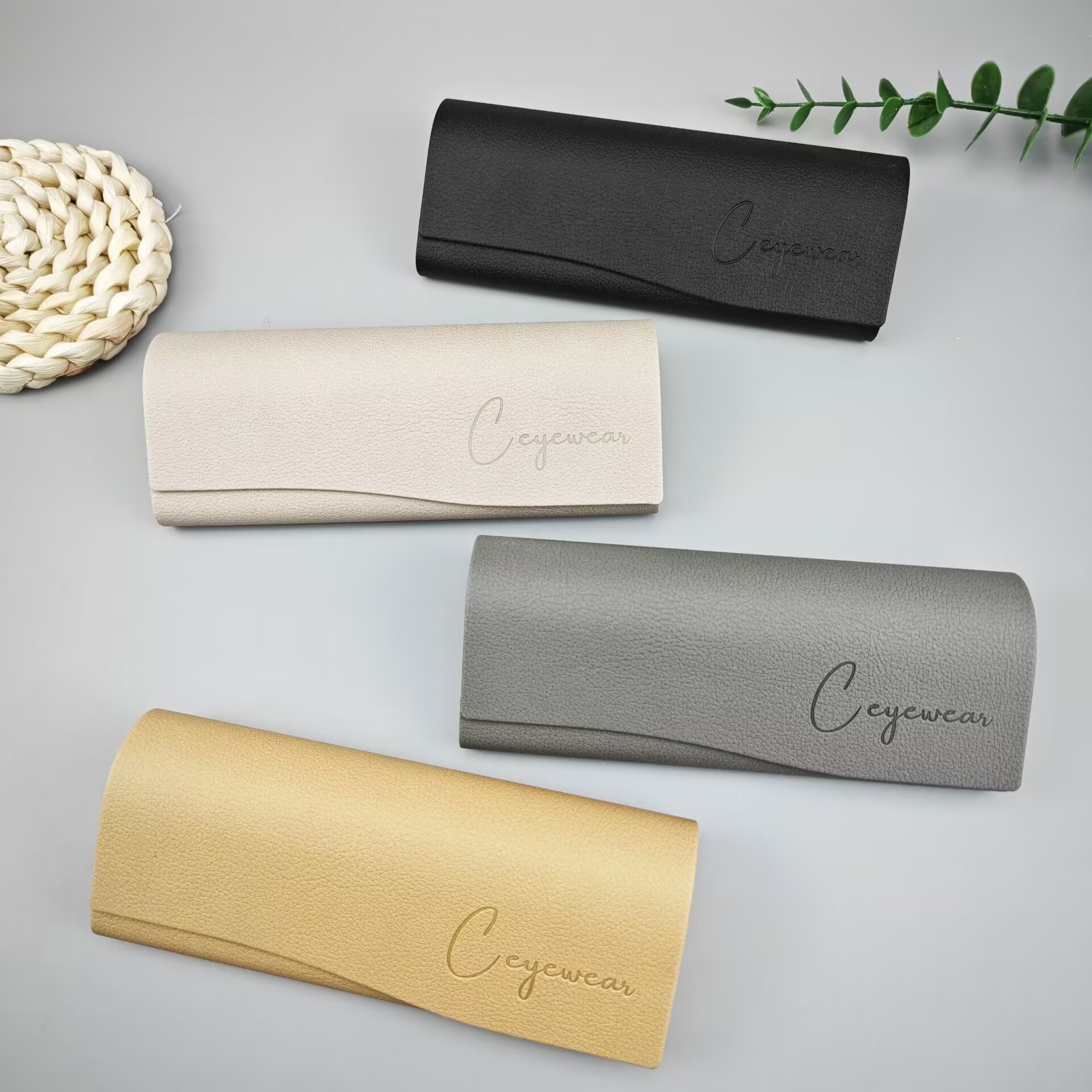 简约便携抗压男女眼镜盒多功能墨镜收纳盒加厚耐磨面料设计感十足