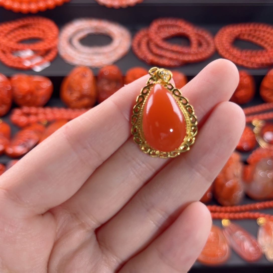 南红玛瑙南红银S925镶嵌