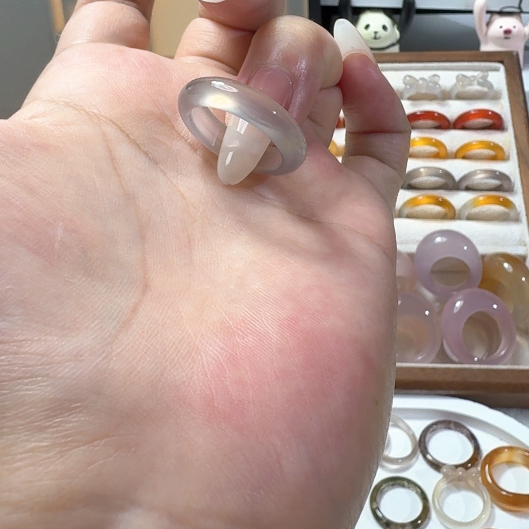 合金戒指玛瑙/玉髓058港17