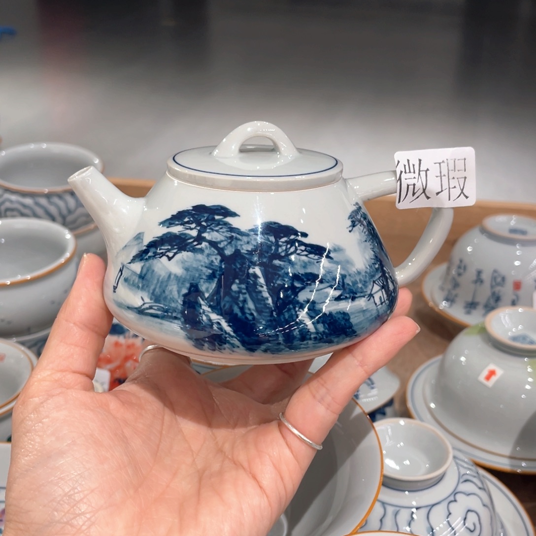 釉下彩纯手绘微瑕