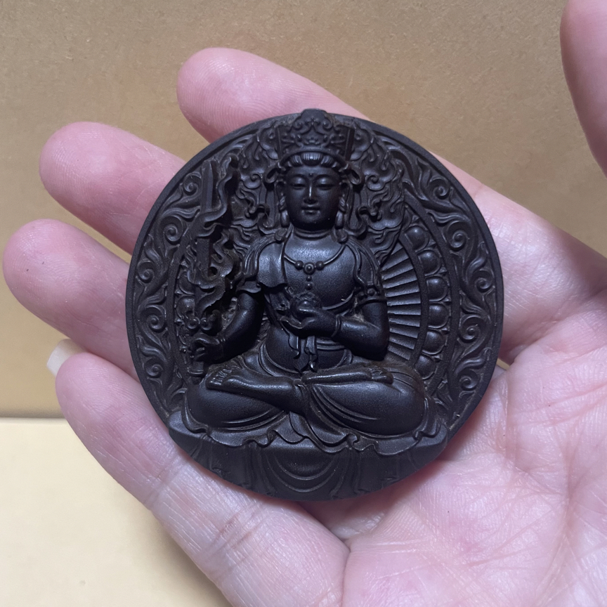 虚空藏菩萨阴沉高货保真印度迈索尔老山檀香千年老料