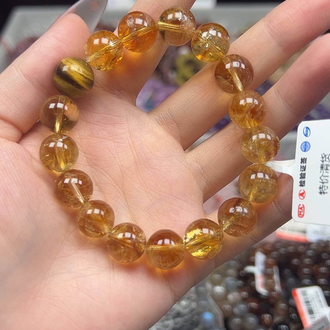 未镶嵌手链水晶卡11设计款黄塔晶50