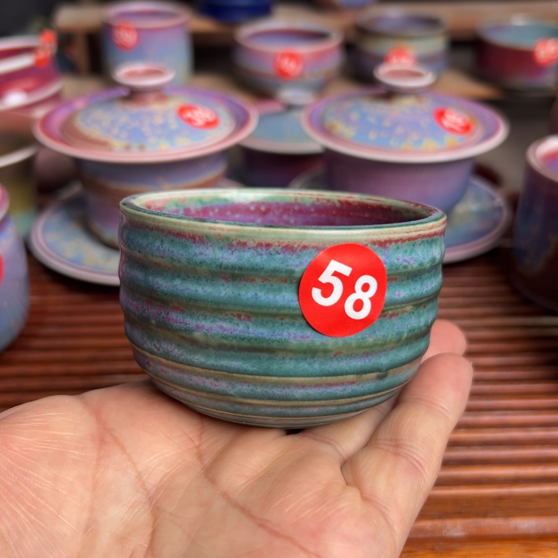 手工制作钧窑茶器