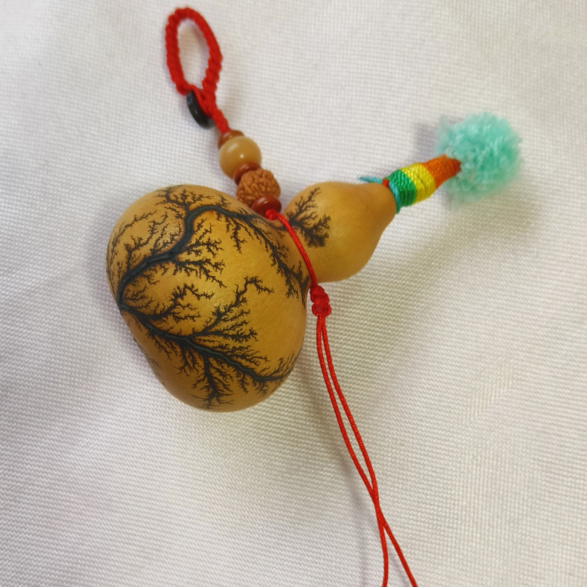 向北方电击纹天然小葫芦文玩手把件精选盘玩