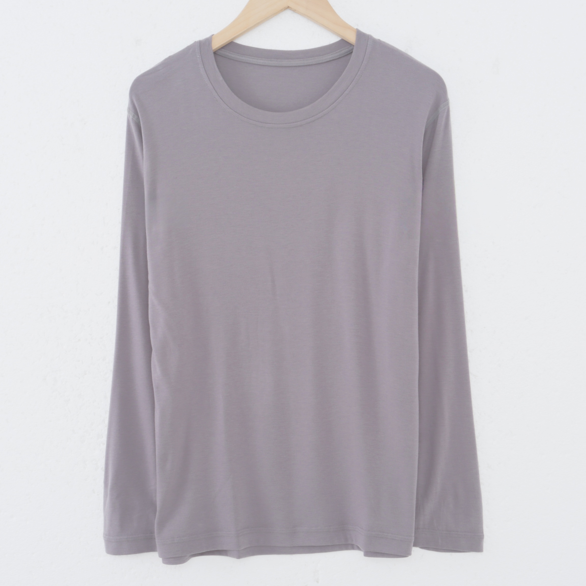 男士秋冬圆领保暖上衣02504微磨毛舒适柔软透气高弹内搭打底衫