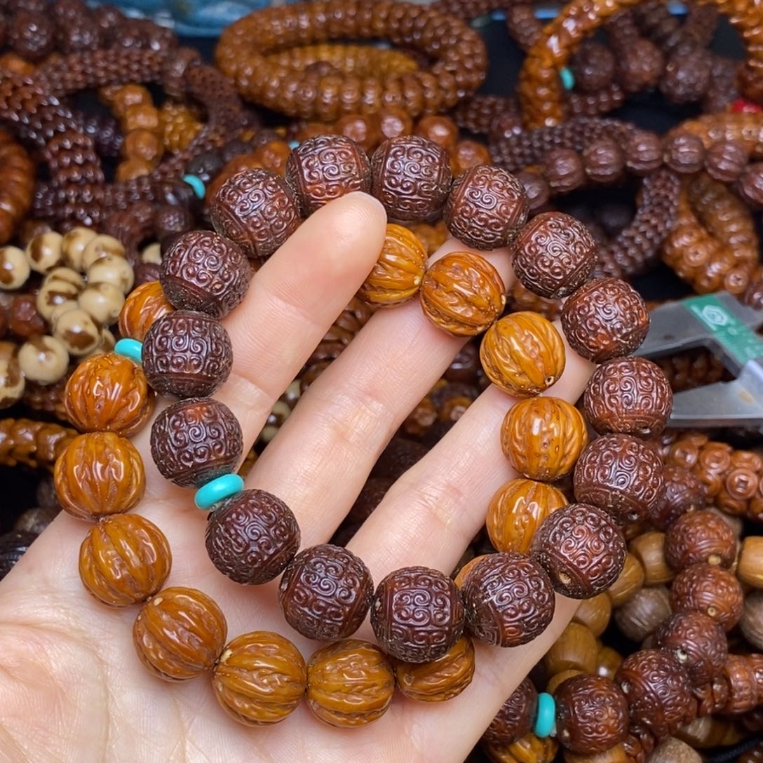 紫金鼠手串用****6京八棱+回纹珠14尺寸