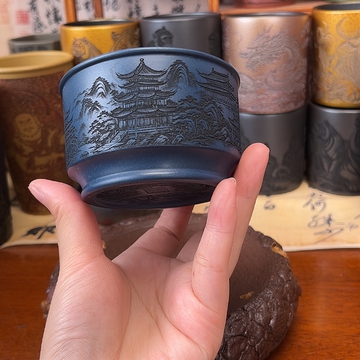 茶杯紫砂宜兴紫砂茶具正品