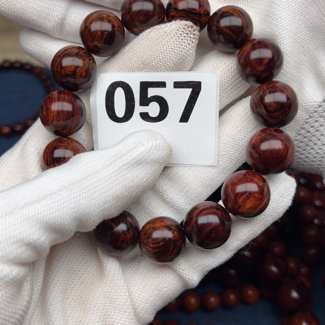 你***称花梨木类手串/手链红降15圆珠黑金满油单圈