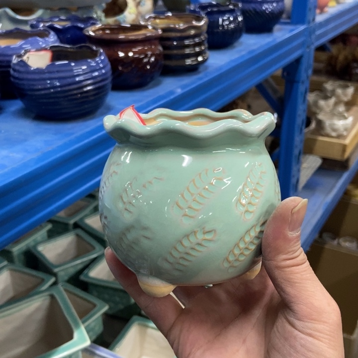 陶瓷花盆单场满9.9发9*9.5