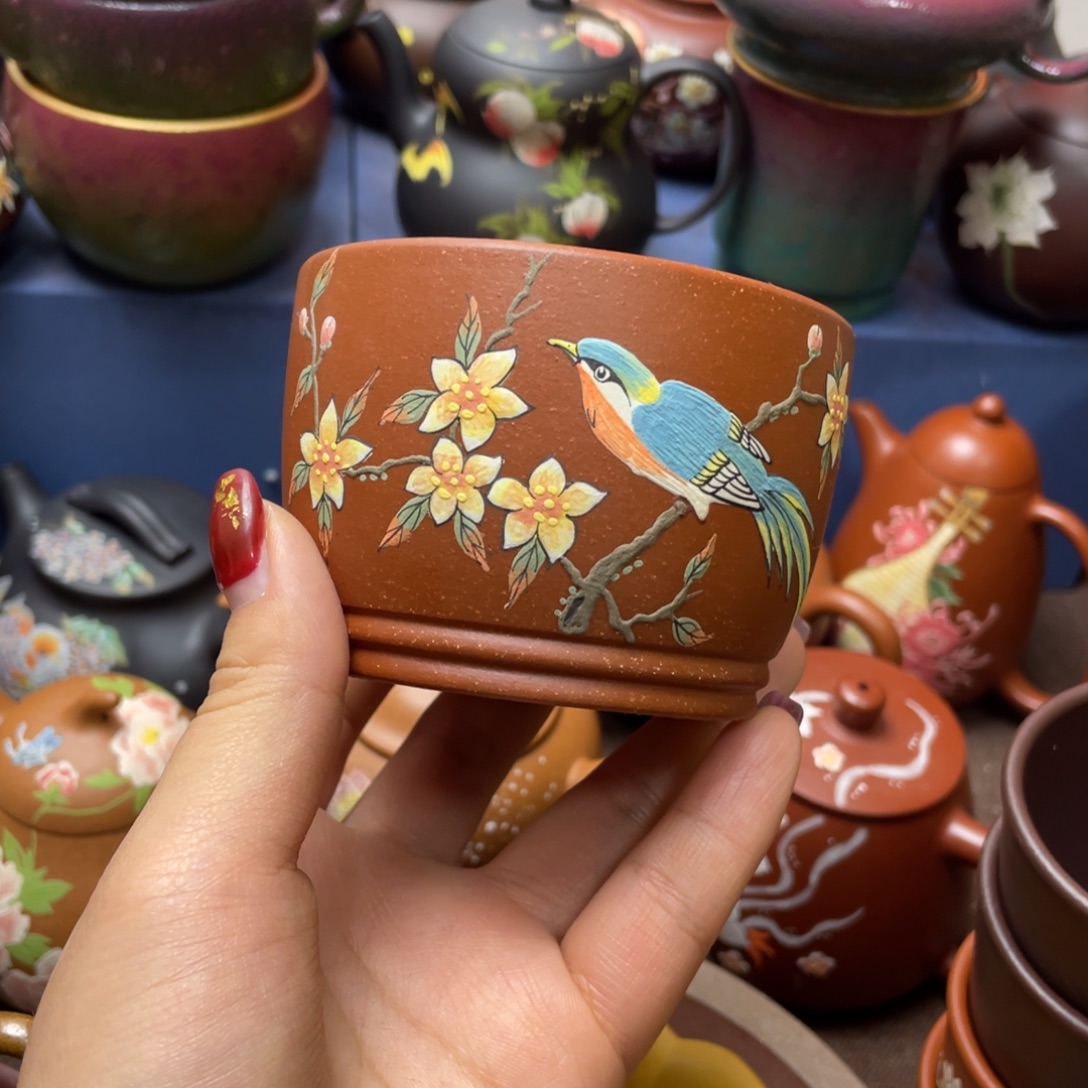 茶杯红泥紫砂主人杯170cc