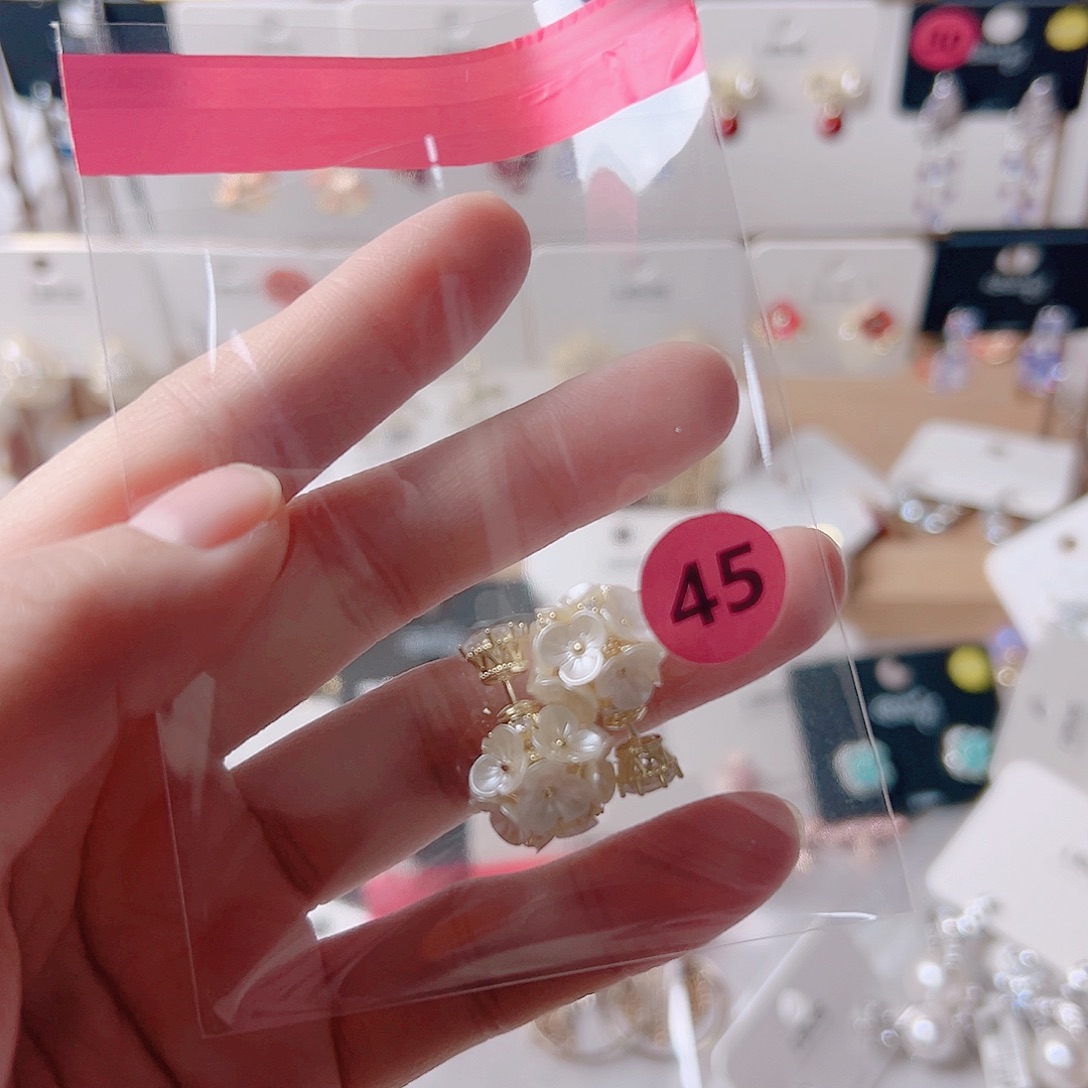 锆石纯铜合金耳环