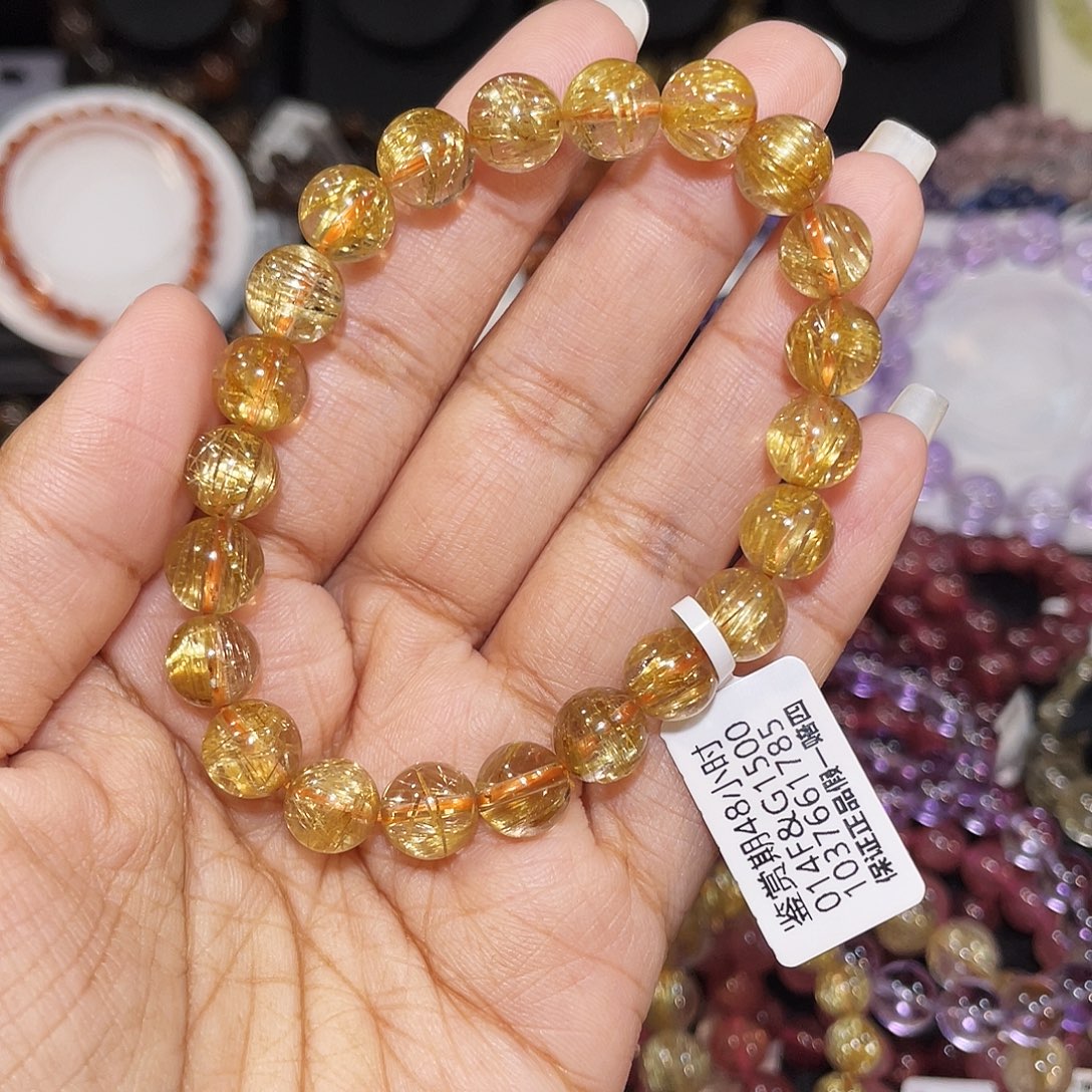 未镶嵌发晶手串已实名钛金8m