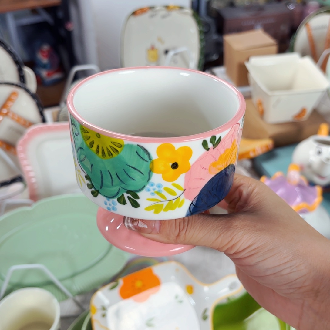 陶瓷娜扎同款早餐杯