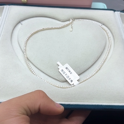 淡水珍珠珍珠项链银S925镶嵌11