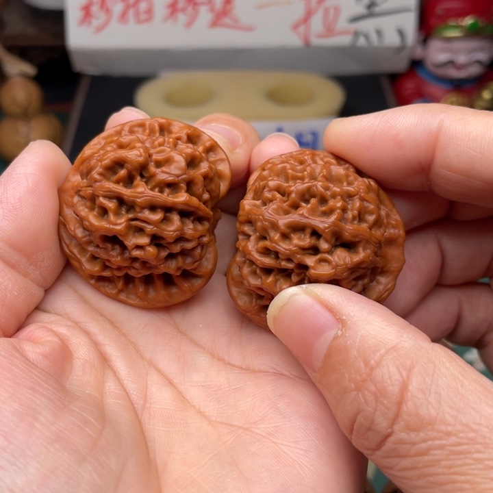 【闪购商品】把件文玩核桃骑****牛39全品秦闷