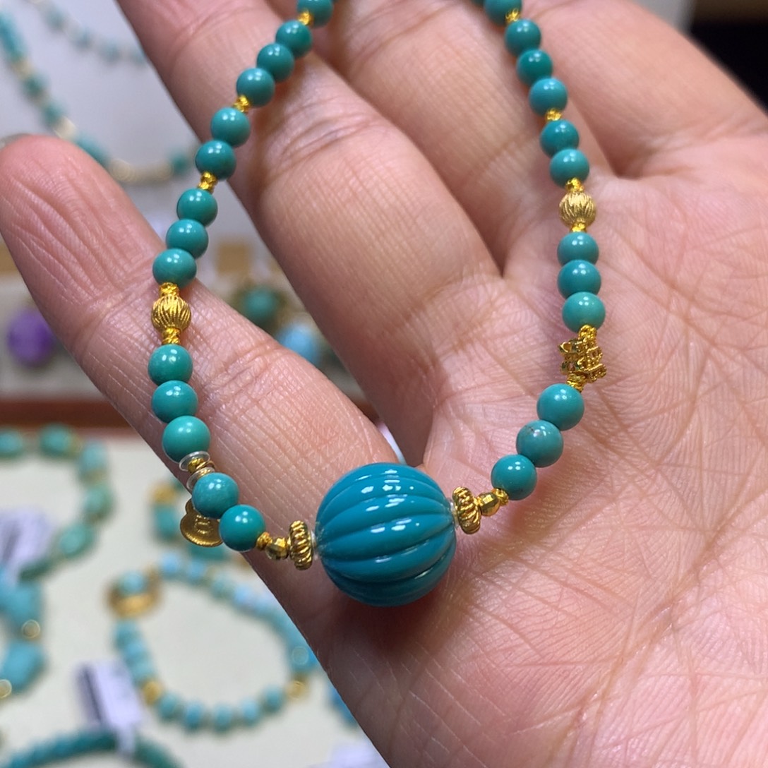 绿松石18K金镶嵌单圈