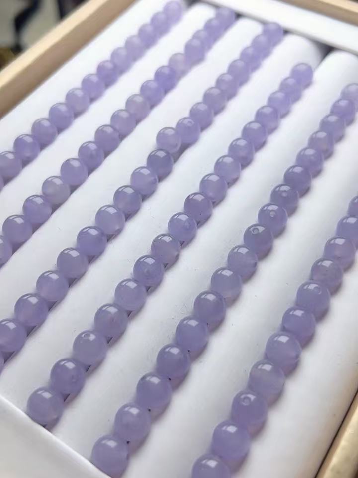 卡8mm 天然冰紫珠子 多样性发一