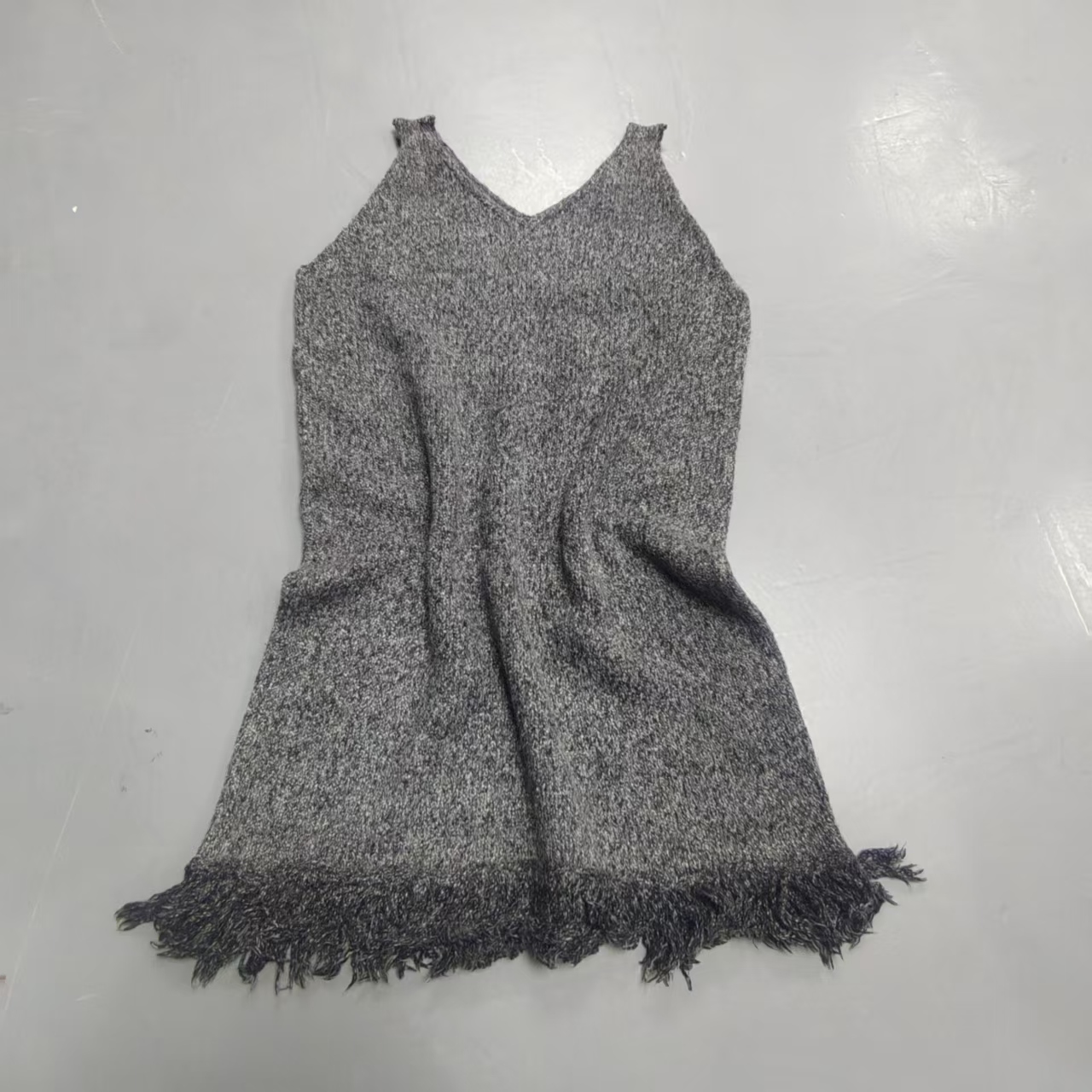 【南油玲姐】灰色吊带款针织连衣裙针织衫MY986