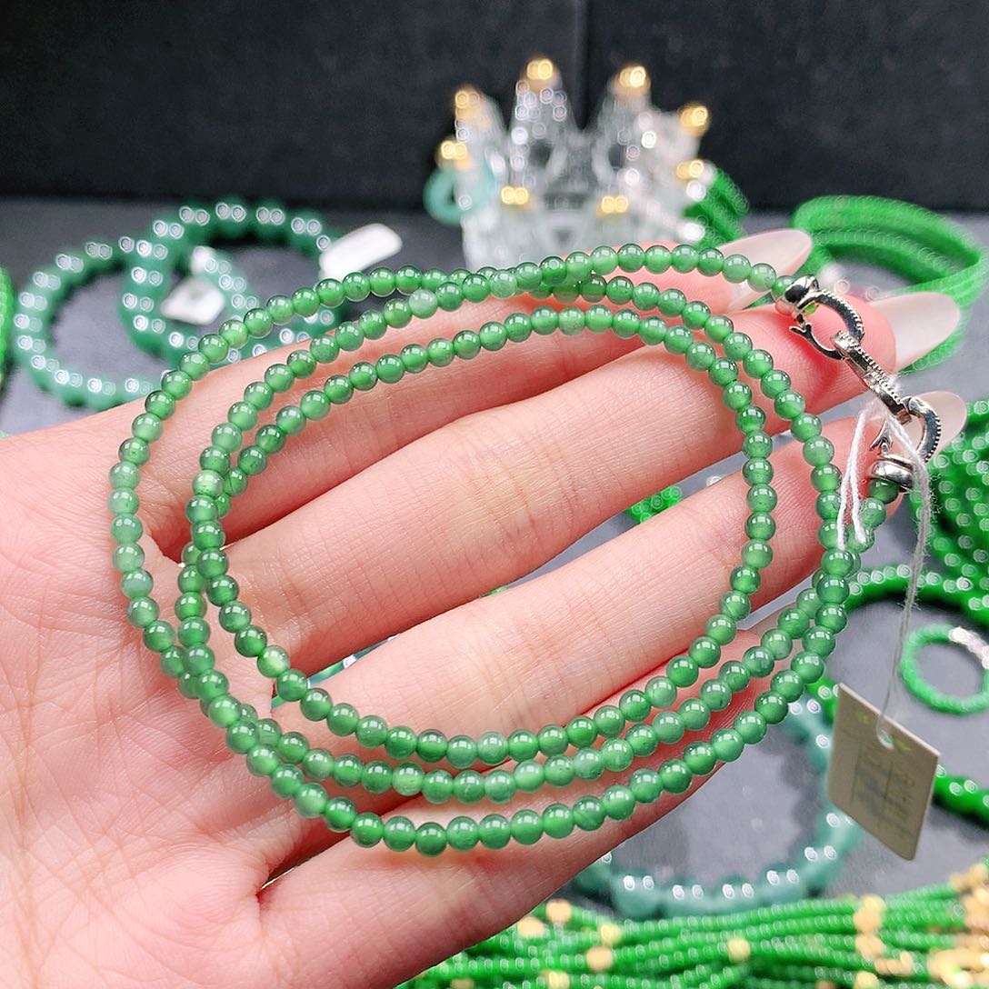 翡翠未镶嵌手链项链