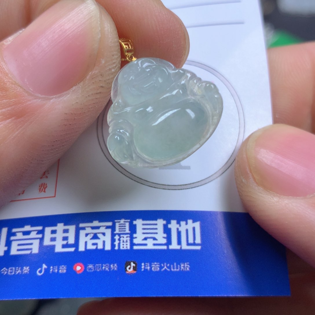 【闪购商品】翡翠颈饰18K金镶嵌冰*淋翡翠