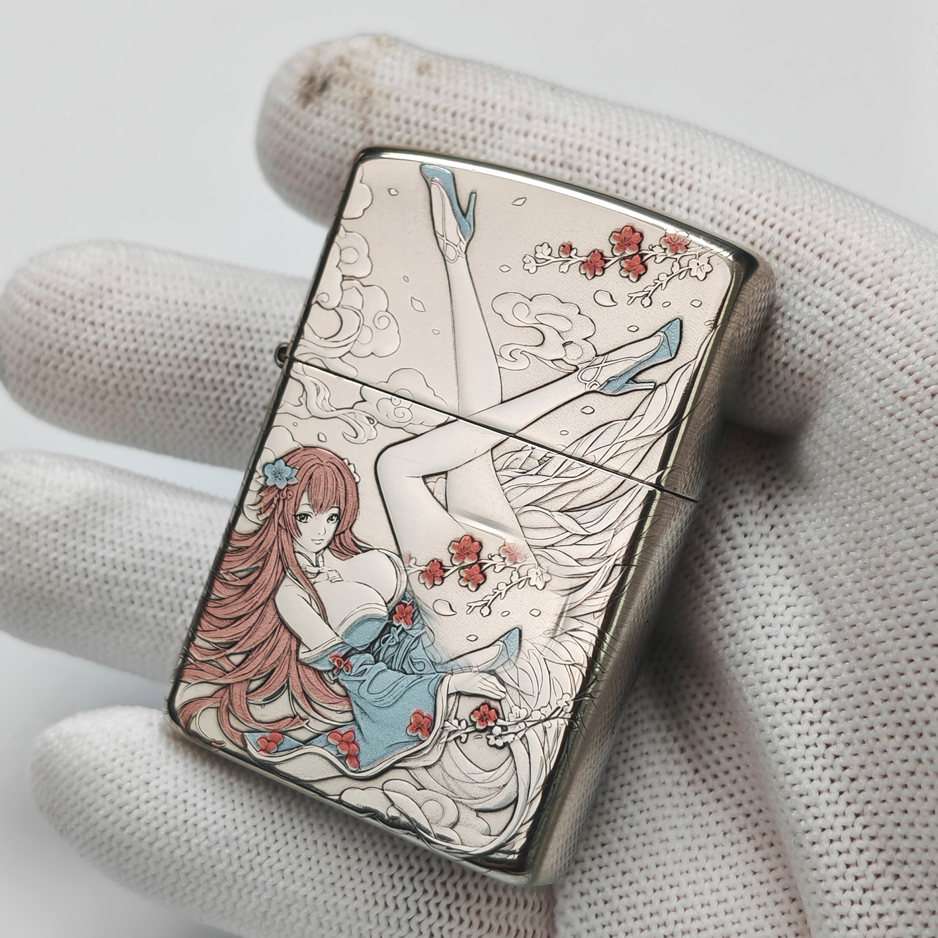 【桃花女】3D浮雕真空电镀 DIY打火机 创意打火机 ZK037