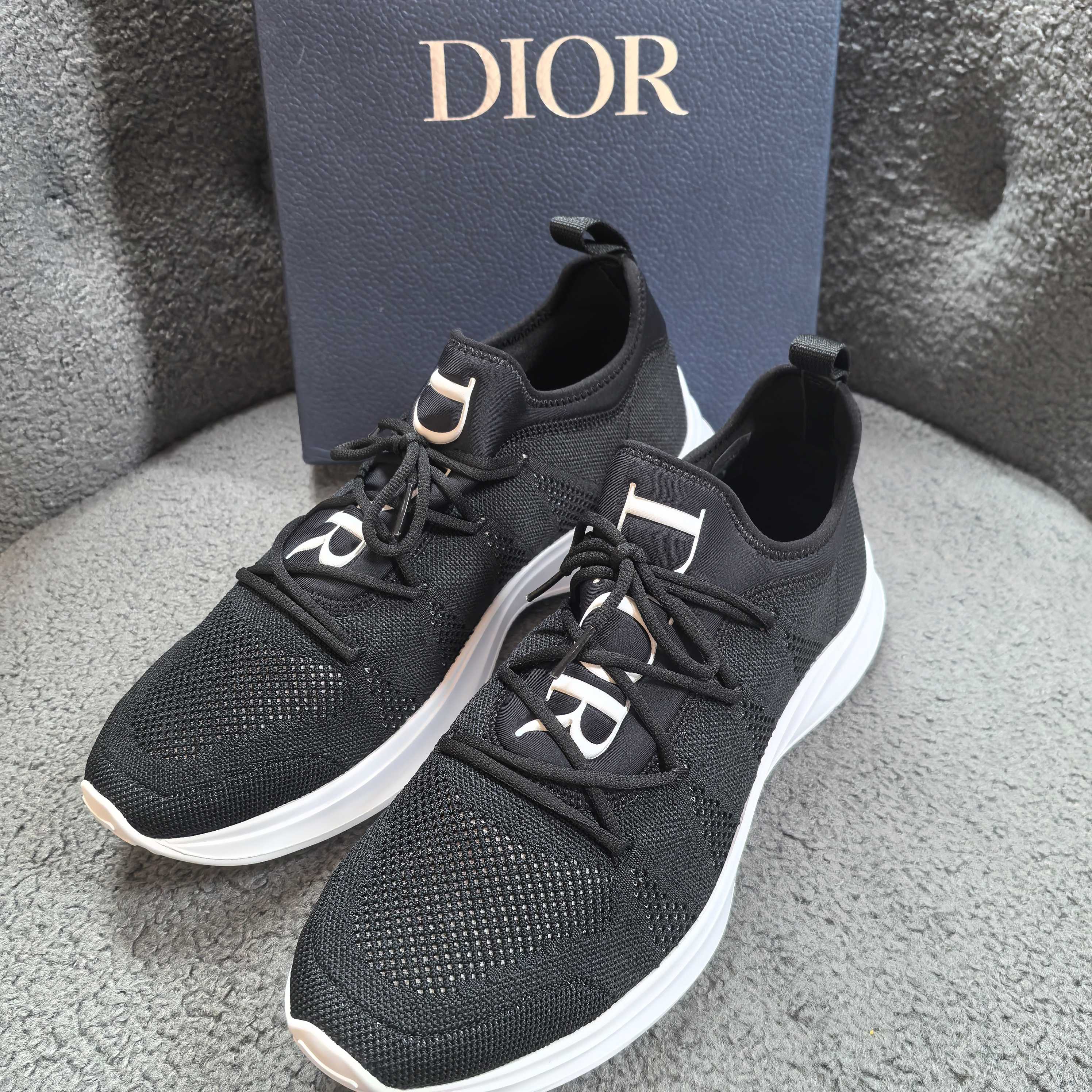 未使用 DIOR/迪奥 迪奥男士黑色织物运动鞋舒适165661时尚百搭