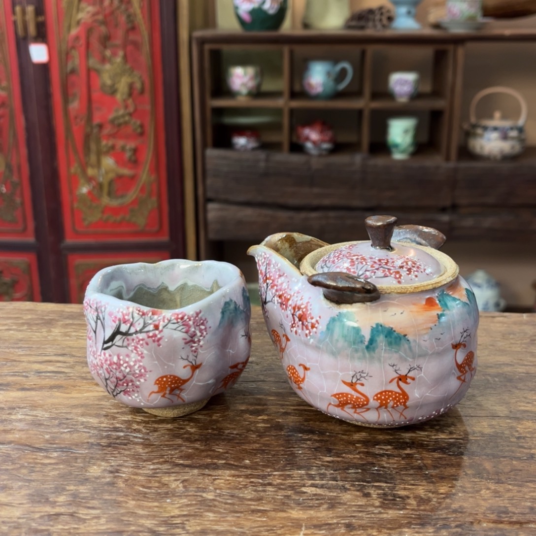 柴烧手工手绘陶瓷