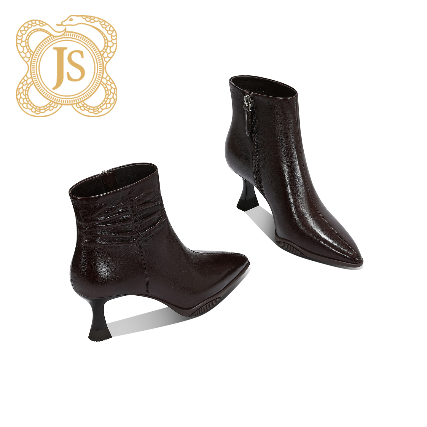 已开价，0952X85217气质时尚黑色细跟粗跟高跟尖头绒里冬季时装靴