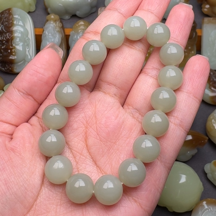 和田玉手串未镶嵌李*贵